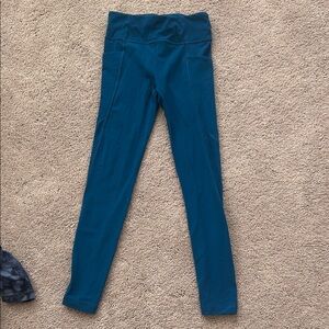 Athleta Girl Teal High-Rise Leggings